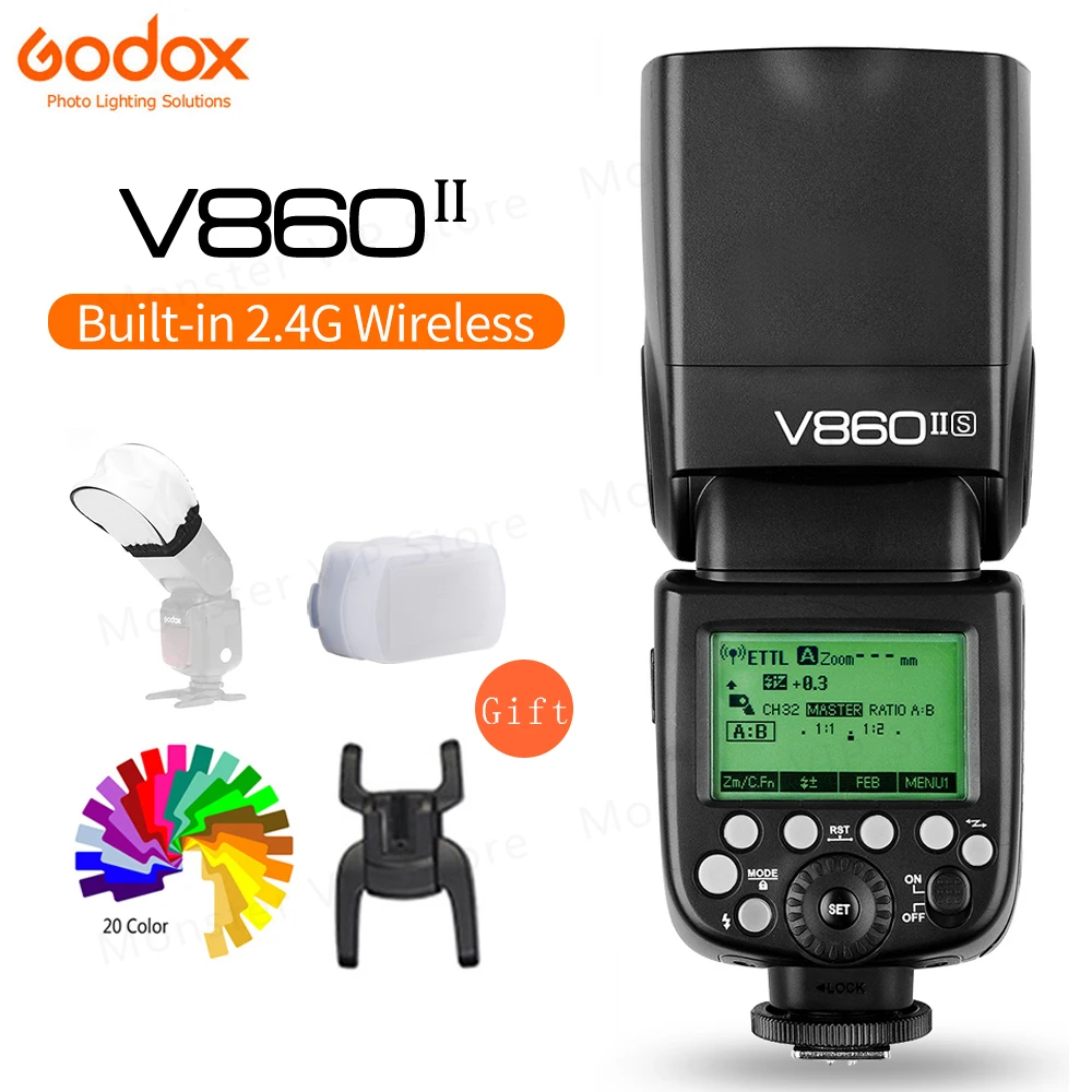Godox Ving V860II V860II-S/N/C/F/O GN60 E-TTL HSS 1/8000 литий-ионная батарея Speedlite Flash для Sony Nikon Canon Olympus