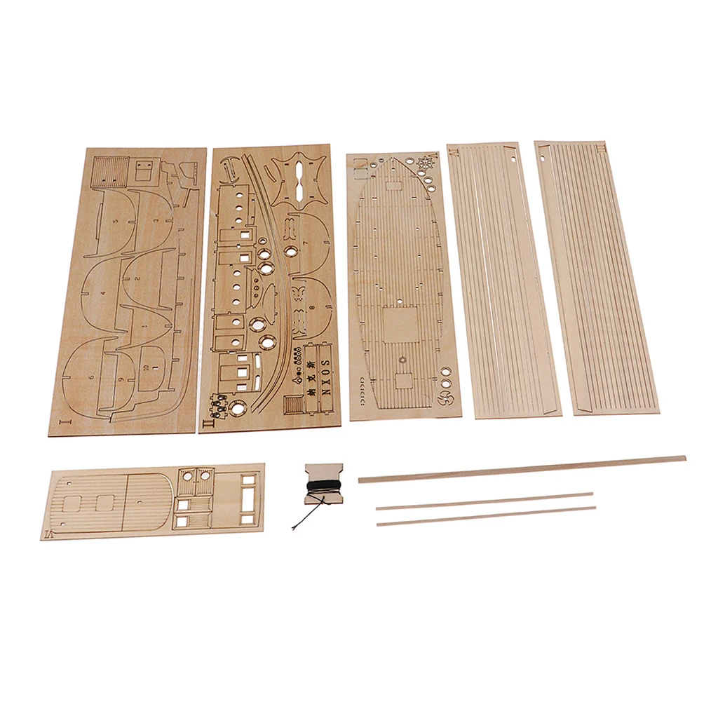 1 Set 1/30 Wooden Model Building Kits Children Model Boat Assembly Toy Gift Kids Toys