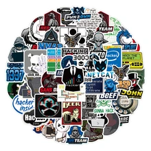 

10/30/50/100Pcs Spoof Stickers Hacker Network Lable Anime Sticker Laptop Pvc Waterproof Graffiti Decals Kids Classic Toys Gifts