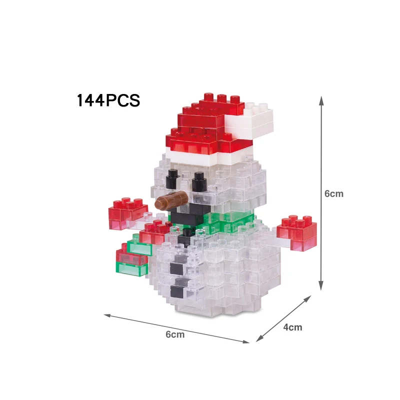 Greatest  creator winter building bricks Santa Claus Snowman bear micro diamond block figures nanobricks educ