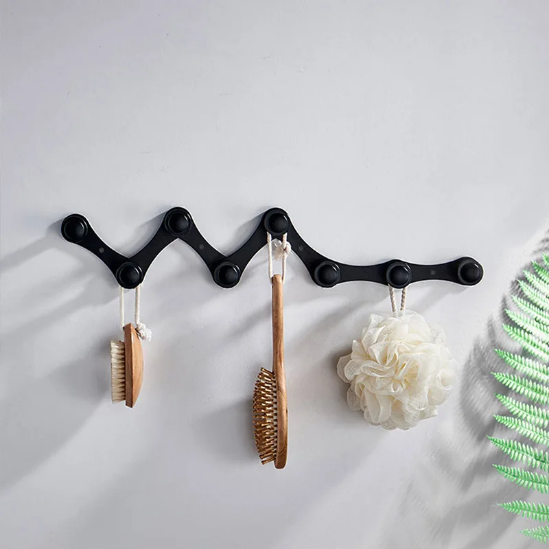 

Expandable Towel Rail Hooks Hanger Adjustable Aluminum Wall Mounted Rack J99Store