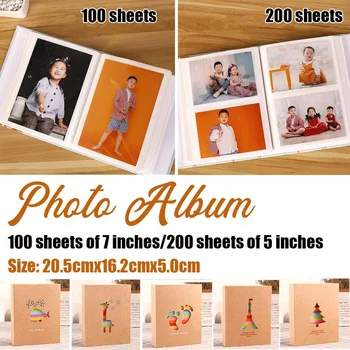 

200/100 Sheets 5/7 inch Photo Album Picture Storage Frame for Kid Children Gift Scrapbooking Picture Case Children's Photo Album