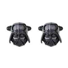 スターウォーズカフス黒メッキ彫刻ダース · ベイダースターウォーズカフスクラスプ男性のシャツの袖口ボタン(China)