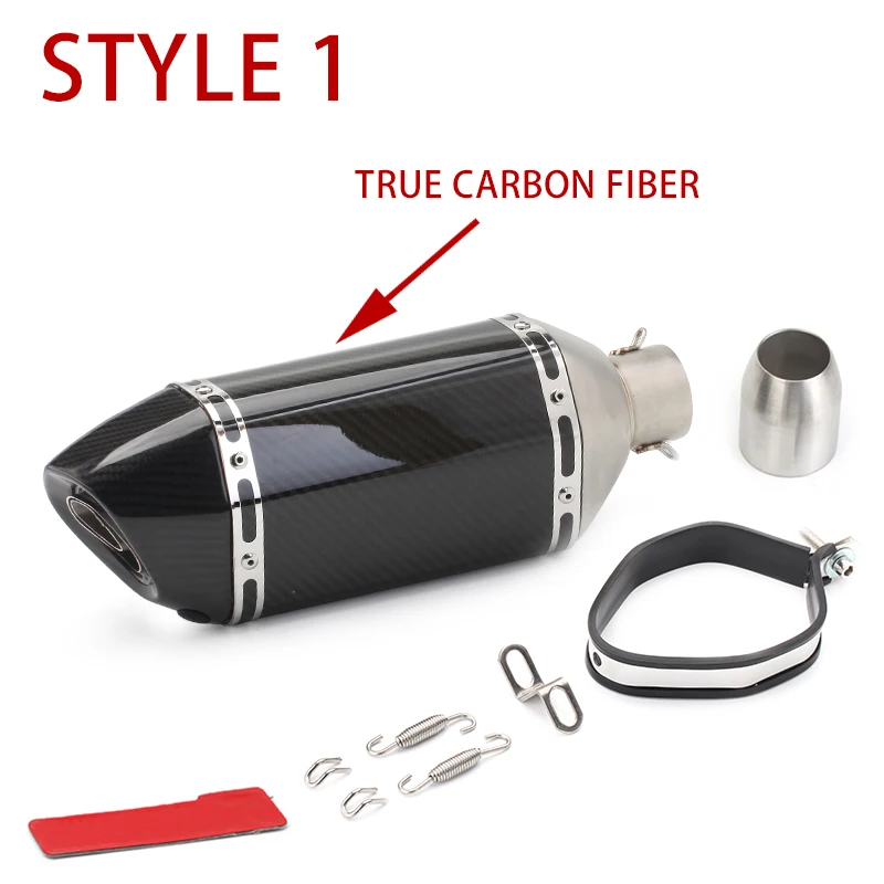 Motocicleta modificado Tubo de escape todo o Grande carbono hexagono 51 Linhas Порто adequado para CB400 z750 Z800 - Цвет: STYLE 1