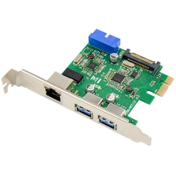 

High Speed PCI-E Expansion Card NEC720201 USB3.0 RJ45 Port Gigabit Ethernet RTL8153 LAN Adapter Card