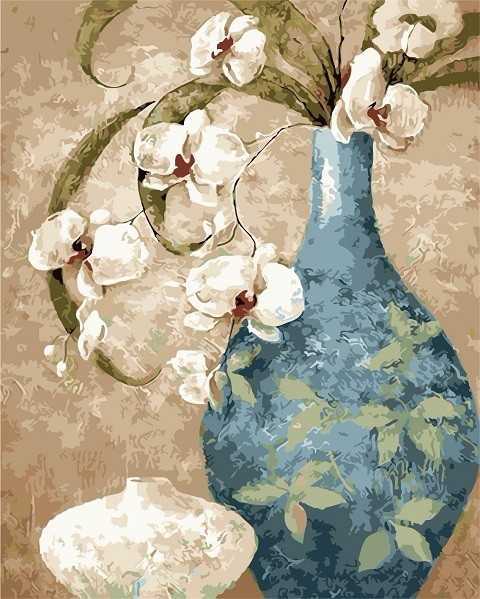 Painting By Numbers Paint Flower DIY Canvas Picture Hand Painted Oil Painting Flower In Vase Home Decoration SZYH6212