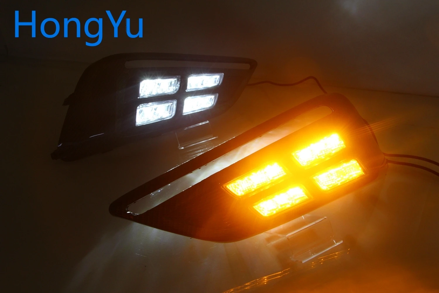 For MG MG6 2017-2019 LED Daytime Running Light  Yellow Turn Signal Function 12V Car DRL Fog Lamp Decoration
