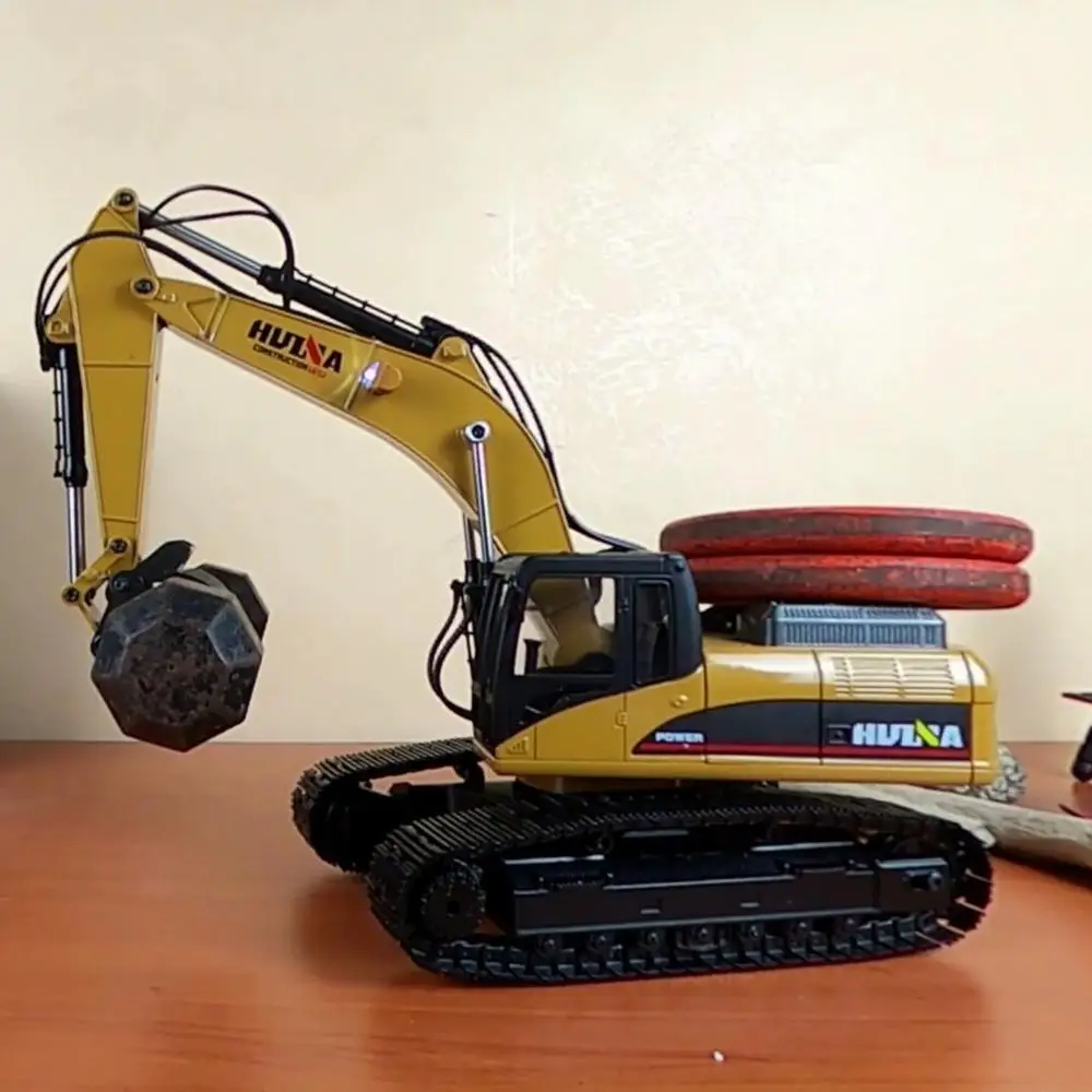 US $734.67 Full Alloy Big Rc Excavator 23ch Remote Control Truck DieCast 24g Radio Controlled Machine Metal Car Toys For Boys New Version