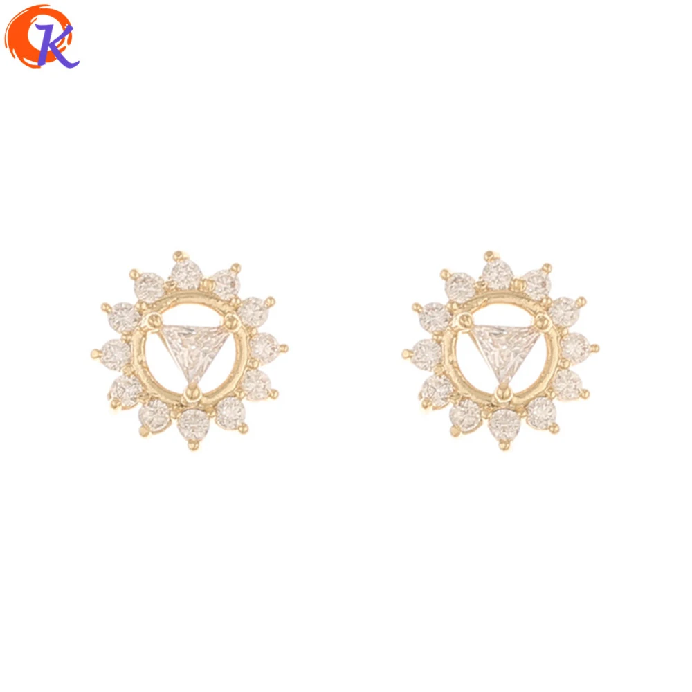 Cordial Design 50Pcs Jewelry Accessories/DIY Making/Genuine Gold Plating/Cubic Zirconia Charms/Hand Made/Fingernail Findings - cordial