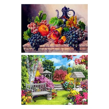 

Diy Diamond Embroidery Still Life,Fruit & Full Suare Diamond Painting Landscape Garden 5D Diamond Painting Flower