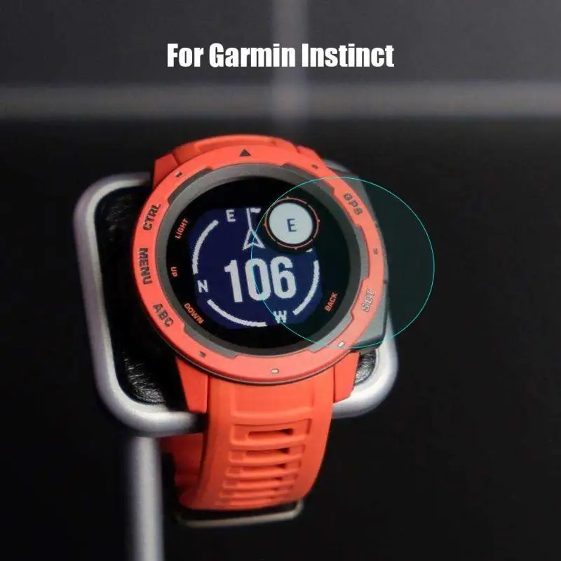 

ALLOYSEED Ultra Slim Tempered Glass Screen Protector For Garmin Instinct Smart Watch Anti-scratch Tempered Glass Protective Film