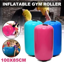 Tapis de gymnastique gonflable AirTrack 100x85cm, tapis d'air de sol, gymnastique, exercice, colonne ronde inversée