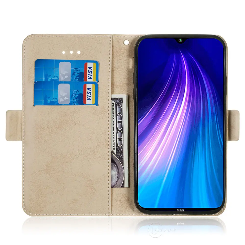 Чехол в стиле ретро для Xiao mi Red mi NOTE 8, кошелек, кожаный чехол из искусственной кожи для Xiao mi Red Rice Note8 M1906G7G M1906G7E, мягкий силиконовый чехол