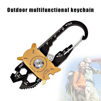 

Pocket Multi Tool Gadget 20 in 1 Portable Mini Keychain Key Ring for Outdoor Camping HB88