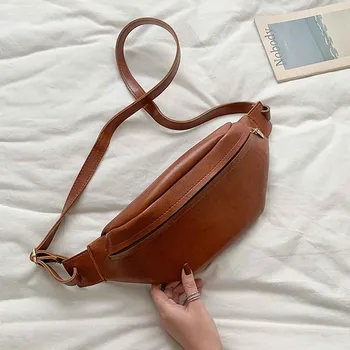 

PU Leather womens belt bag waist bag Designer chest bags Solid bolsos 2020 new bags for women pack waist bag marsupio donna