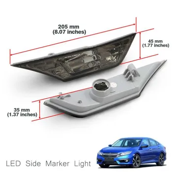 

1 Pair Front Side Marker Lamps Amber Smoke Lens For Sedan Coupe Hatchback