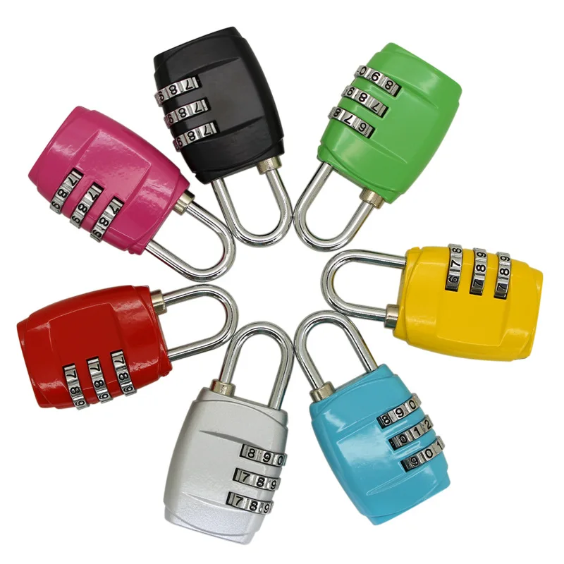 

3 Mini Dial Digit Number Code Password Combination Padlock Security Outdoor Fences Travel Safe Lock For Padlock Luggage Lock Gym