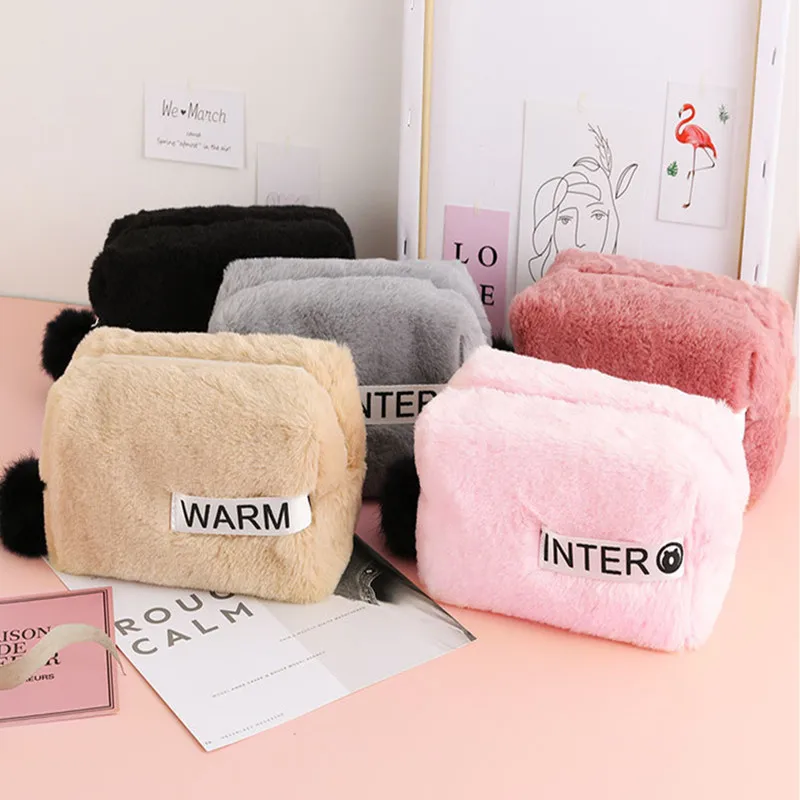

Plush Cute Pencil Case Stationery Pencilcase Kawaii Girls School Supplies Pen Bag large capacity Pencil Pouch Cosmetic bag Gifts