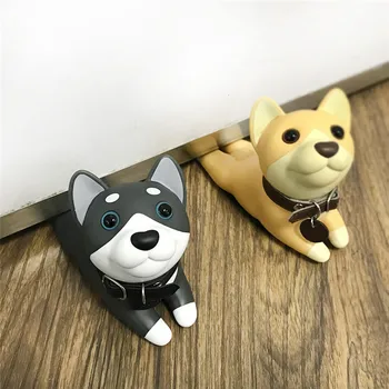 

Cute Door Stopper Holder Bull Terrier PVC Protection Baby Safety Animal Cartoon Dog Figures Toys for Children Home Decoration