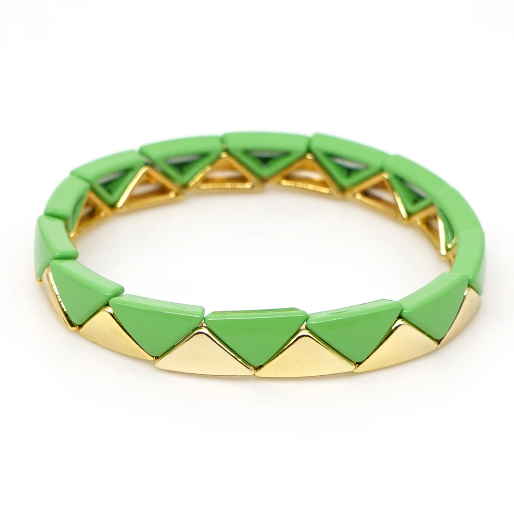 Shinus, эмалированный плиточный браслет для мужчин, Pulseras Mujer,, женский, BTS, зеленый, пара браслетов, Hombre, на руку, штабелируемые ювелирные изделия, лето