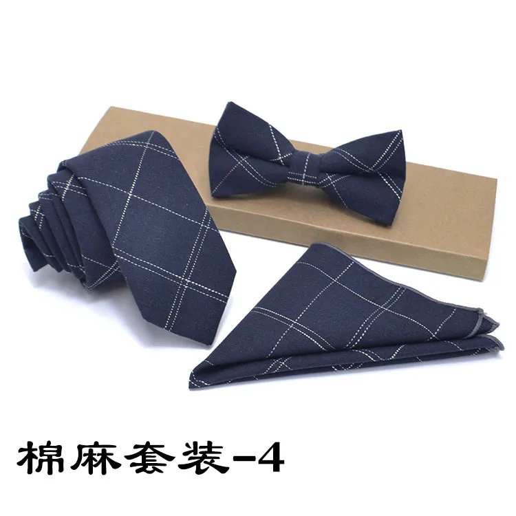 Мужской 100% хлопок Дизайнер Тощий Полосатый карман квадратный носовой платок бабочка галстук комплект галстуков много SA-8