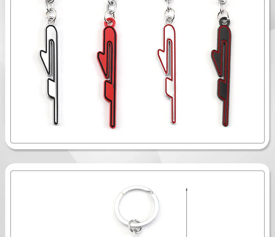 Porte-clés En Métal GT - Design Racing Rouge/noir Ou Argent, Robuste Et Stylé - 13