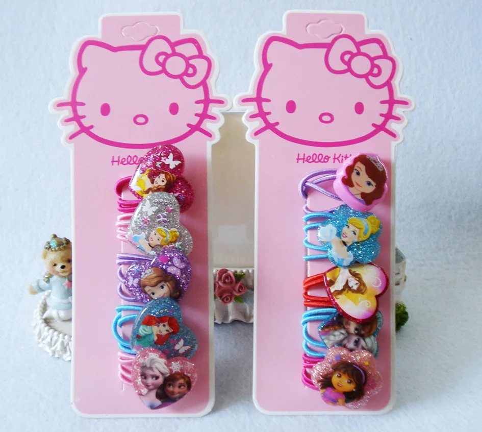 Модные эластичные резинки для волос hello kitty, аксессуары для волос, резинки для волос