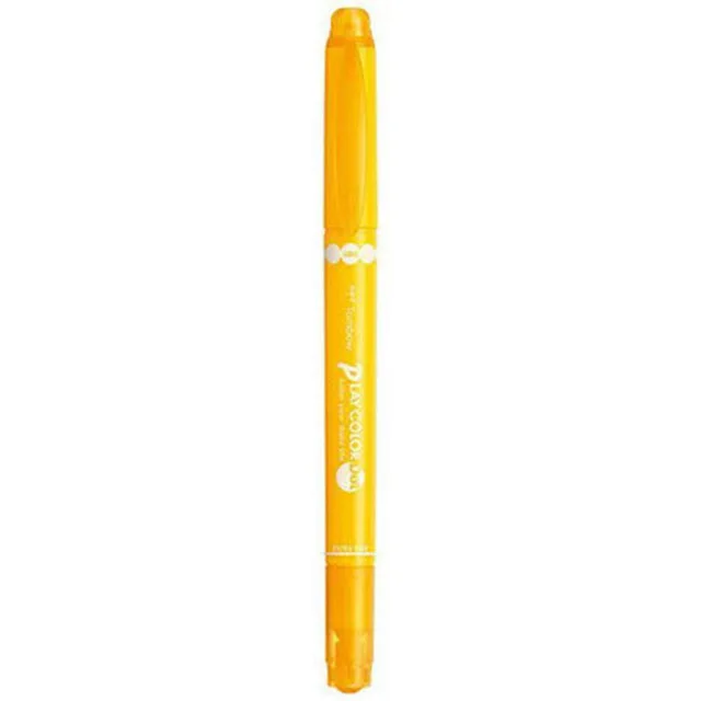 Tombow маркер ручка WS-PD PlayColor DOT Печать маркер ручка с двумя головками круглый Tip12 цветов японские канцелярские принадлежности 1 шт - Цвет: Yellow