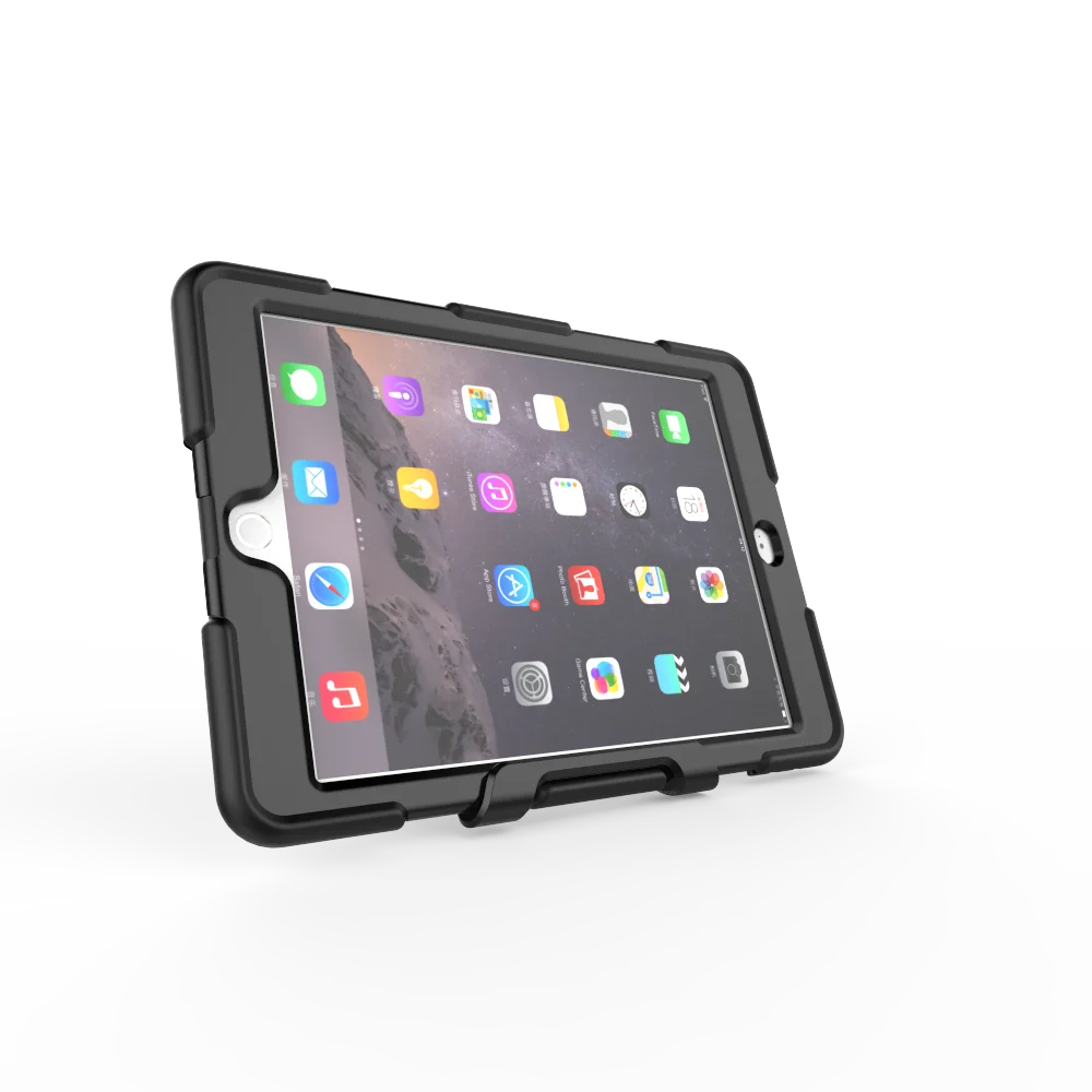 Для iPad Air 2/iPad 6 Чехол трехслойный ударопрочный Прочный силиконовый чехол из ТПУ со встроенным защитным чехлом для экрана
