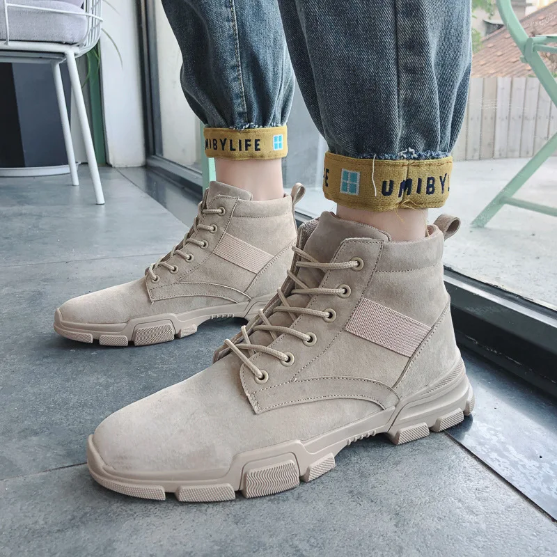 

Martin Boots Men's British-Style MEN'S SHOES High Shoes Autumn 2019 New Style Worker Boot Versatile Mid-top Boots Men's Trendy S