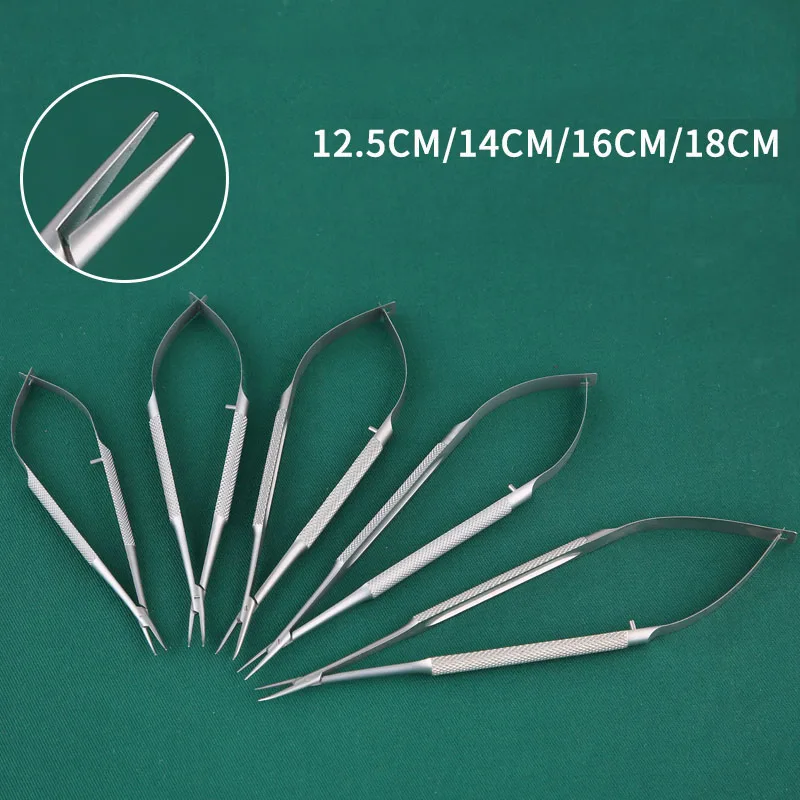 Titanium alloy surgical microscopy needle holder stainless steel elbow needle holder ophthalmic instruments surgical tools