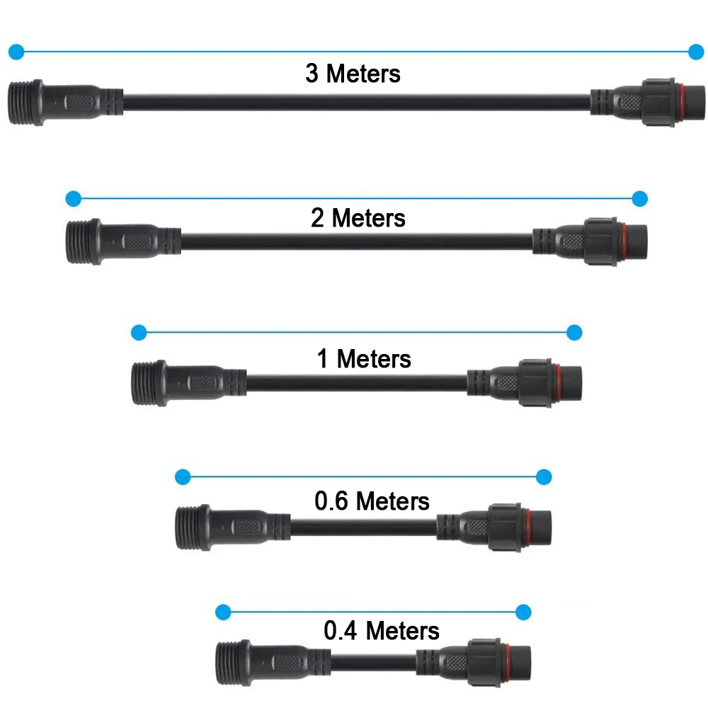 QOFOWIN Connecteur étanche à 3 fils, connecteur LED mâle femelle à