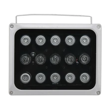 Для наружного наблюдения, водонепроницаемый, 15 светодиодов, уличная, инфракрасная, для парковки, дальность действия, алюминий, для камеры видеонаблюдения, ночное видение