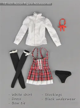 

1/6 Scale Female Figure Accessory Long Sleeved Big Bust Sexy Popping Clothing Set Model for 12'' Action Figure Body