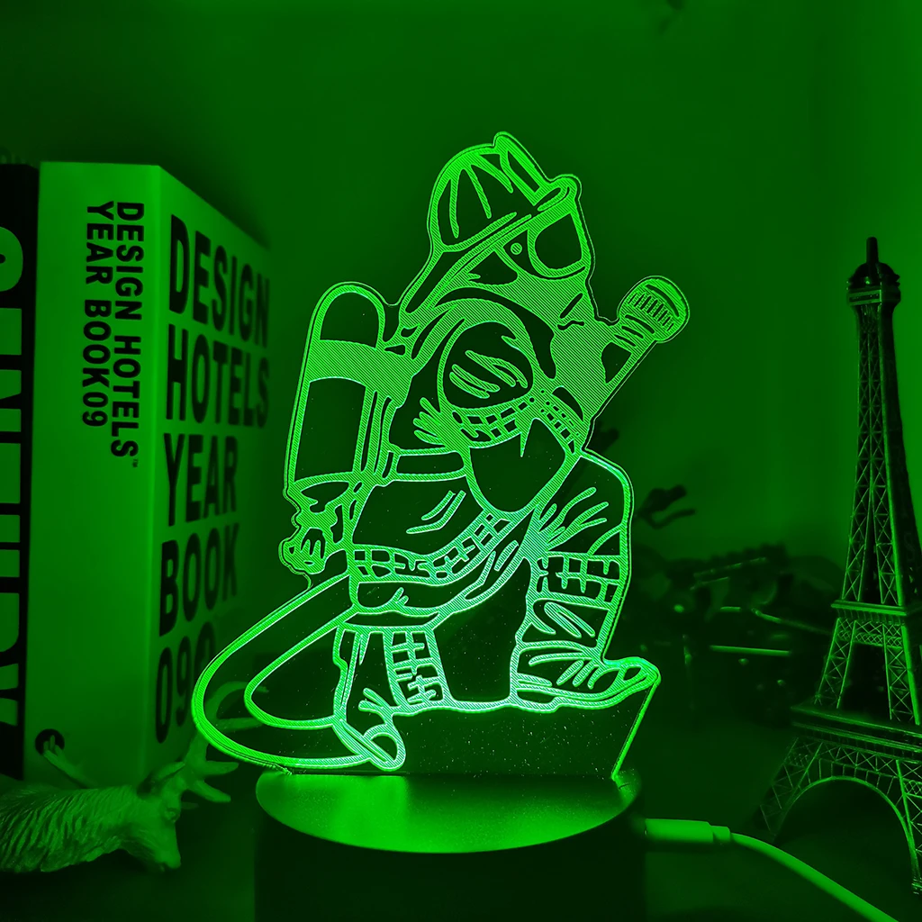 motion sensor night light Acrylic 3d Illusion Led Night Light Firemen Figure Nightlight for Room Decoration Lighting Cool Gift for Firefighters Table Lamp 3d night light