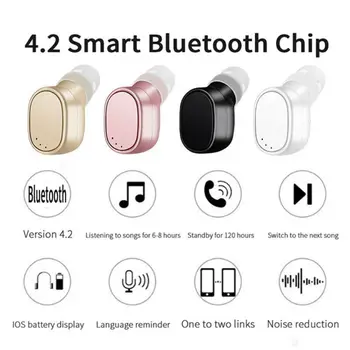 

Mini Single Earless Headset Earphone Headphone Earbuds Smallest Bluetooth Stereo In-Ear with Magnetic USB Charging Base