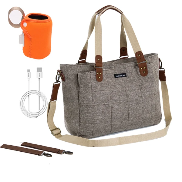 PYETA сумка для детских подгузников, сумка для мамы, сумка для подгузников, сумка на плечо для беременных, сумка для ухода за ребенком - Цвет: Light brown-updated