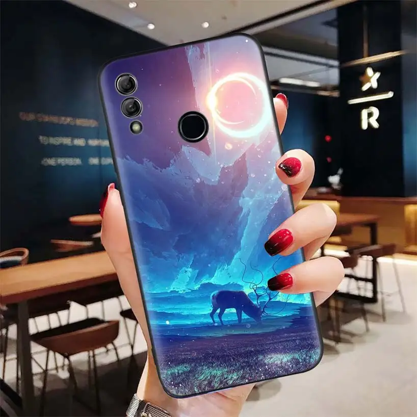 Волшебный с изображением лисенка, кран сова черный чехол для huawei Y9 Y5 Y6 Y7 Honor 10 9 Lite 9X8X8 S 8A фотоаппаратов моментальной печати 7S 7A 10i 20i V20 для телефона с бумажником и Ca