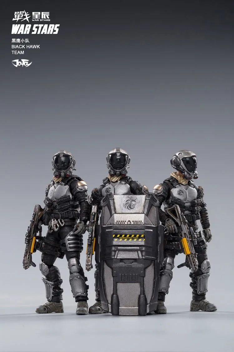 Экшн-фигурка JOYTOY JT0074 масштаб 1/18 Звездная Федерация 7-й Легион черный ястреб флот