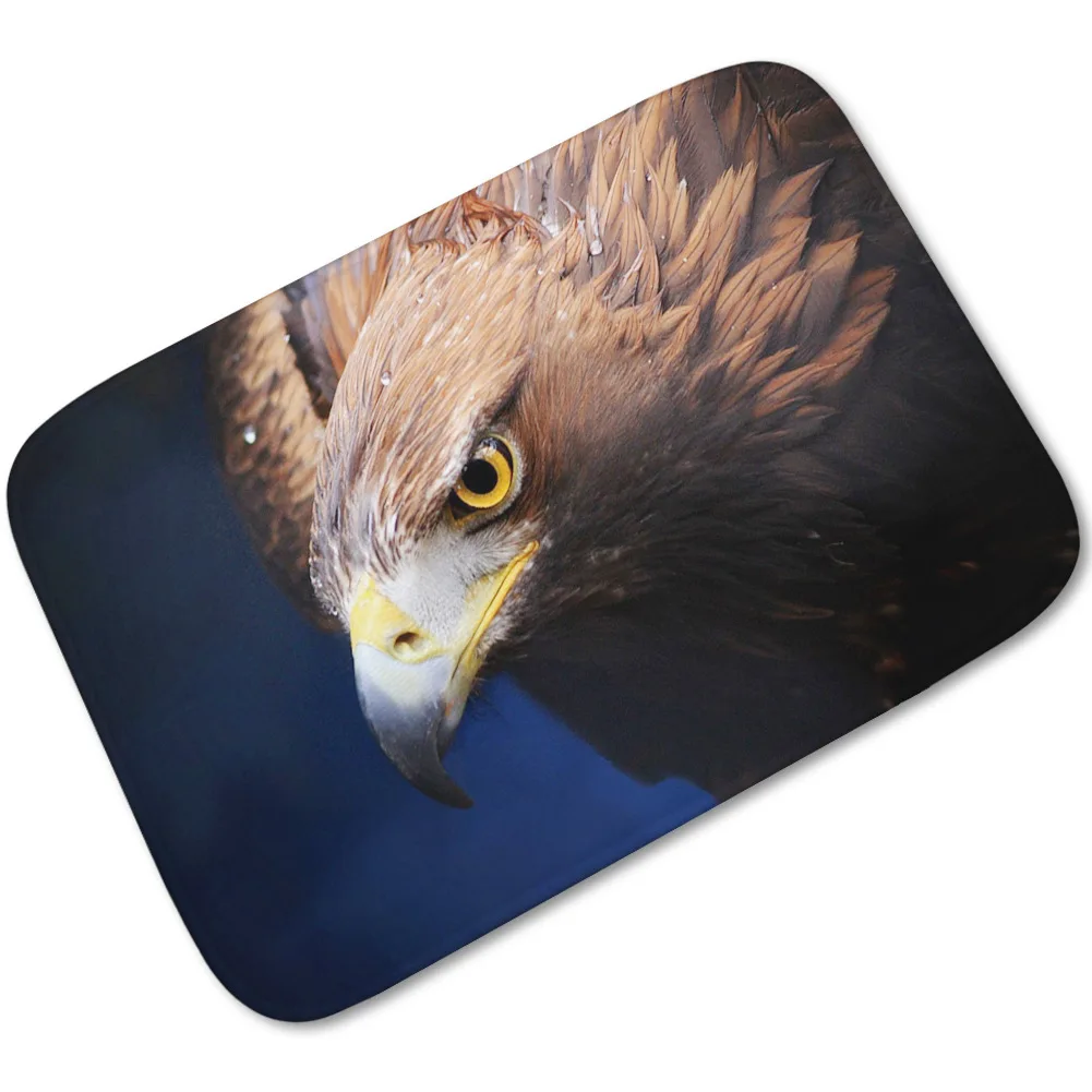 Zeegle Flannel Printed Doormat Kitchen Floor Mats Outdoor Mat for Entrance Door Carpet Rug Non-slip Thicken Bedroom Bedside Mat