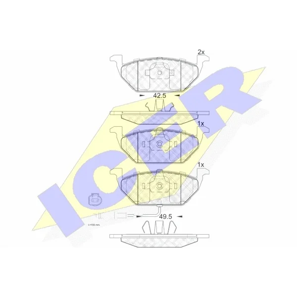 Колодки дисковые передние Seat Leon/Ibiza, VW Bora/Golf 1.2-2.0