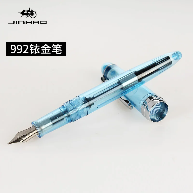 【FUN LIVE】 12 Colors For Choose JINHAO 992 Fountain Pen 0.5Mm Silver Clip Ink Pens Student Writing Stationery School And Office Supplies. 