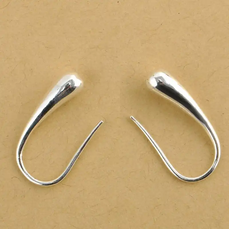 Простой прекрасный каплевидный стиль крючок посеребренные серьги-гвоздики обруч модные ювелирные изделия женские серьги для женщин эффектные ювелирные изделия