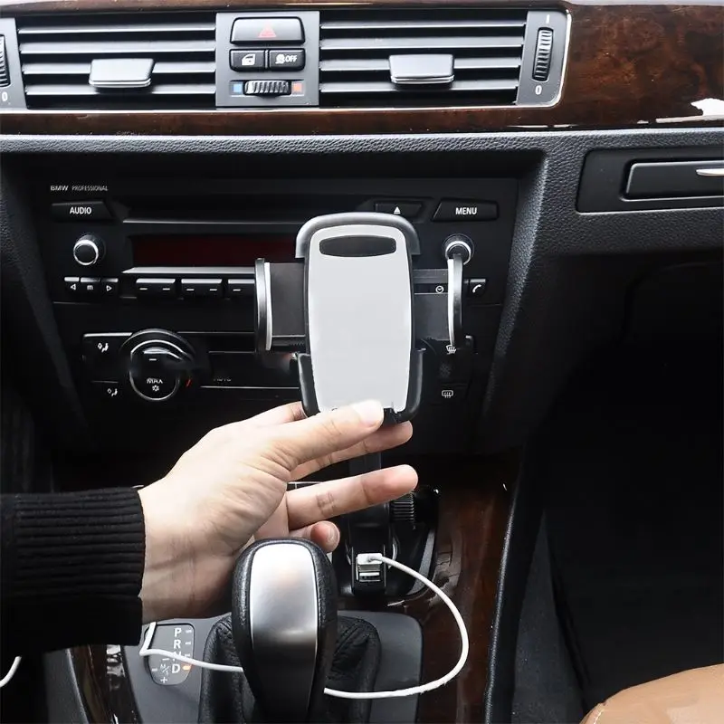 Двойной usb порт автомобильного прикуривателя зарядки держатель для сотового телефона gps B36B