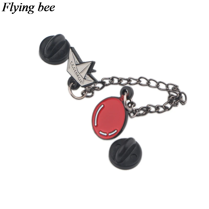 Flyingbee Стивен Кинг это булавки брошь металлический значок для рюкзака одежда рубашка воротник Эмаль Булавка для поклонников Подарки для женщин мужчин X0583