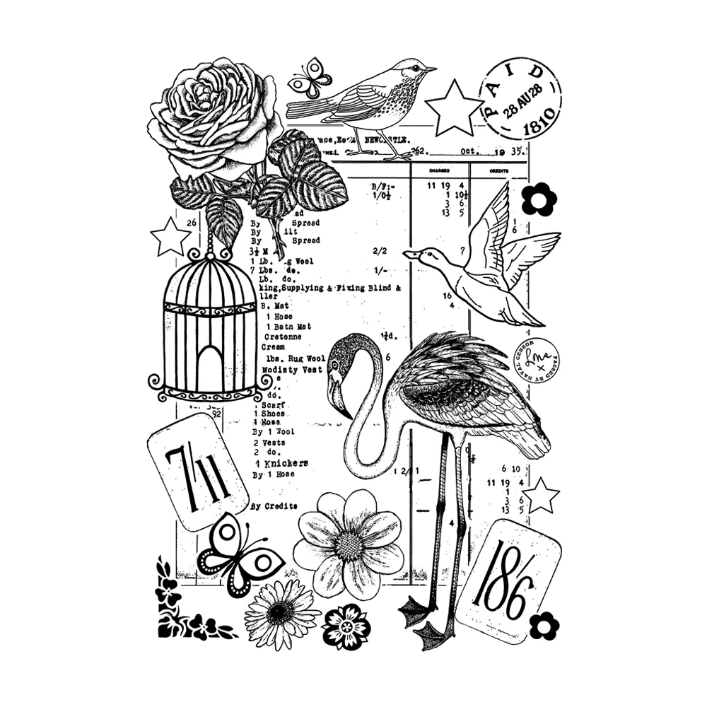 Фон чистый штамп для скрапбукинга Скрапбукинг прозрачной силиконовой резины DIY