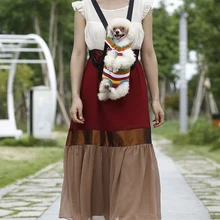 Breathable Pet Bag Fashion Color Dog Carriers Durable Travel Dog Bag Backpack Pet Puppy Carrier Christmas Gifts