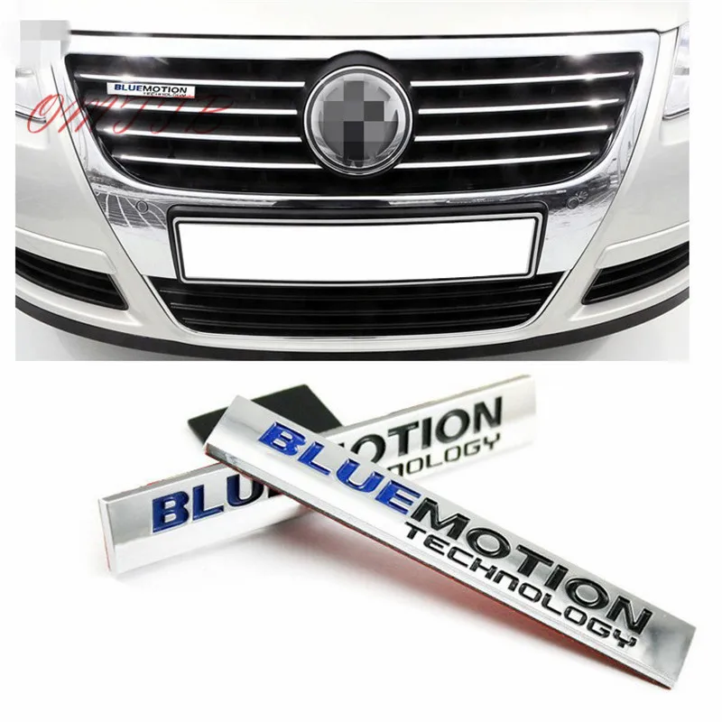 1 предмет 3D хром Bluemotion Технология наклейки для автомобиля Volkswagen vw Touareg Tiguan Golf Jetta