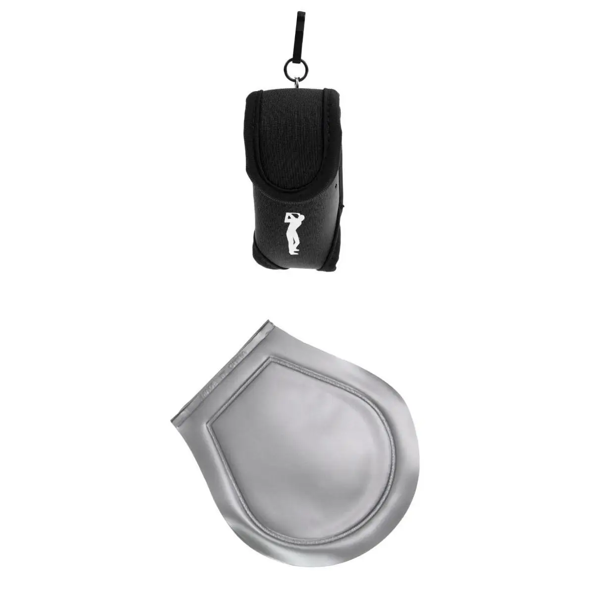 Neoprene Mini Golf Ball Holder Pouch Bag with Belt Clip & Ball Clean Towel Golf Ball Cleaner Washer Golf Club Accessories