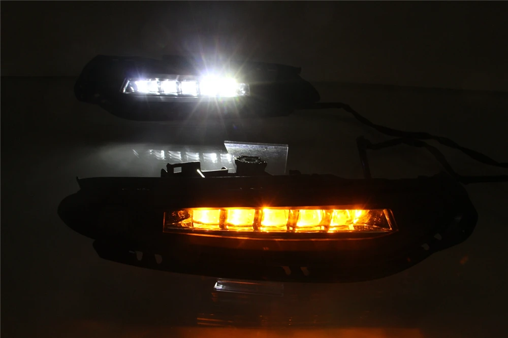 1 комплект DRL 12V светодиодный автомобильный дневной ходовой свет противотуманная фара с динамическим поворотным сигналом стиль реле для Honda hr-v HR-V